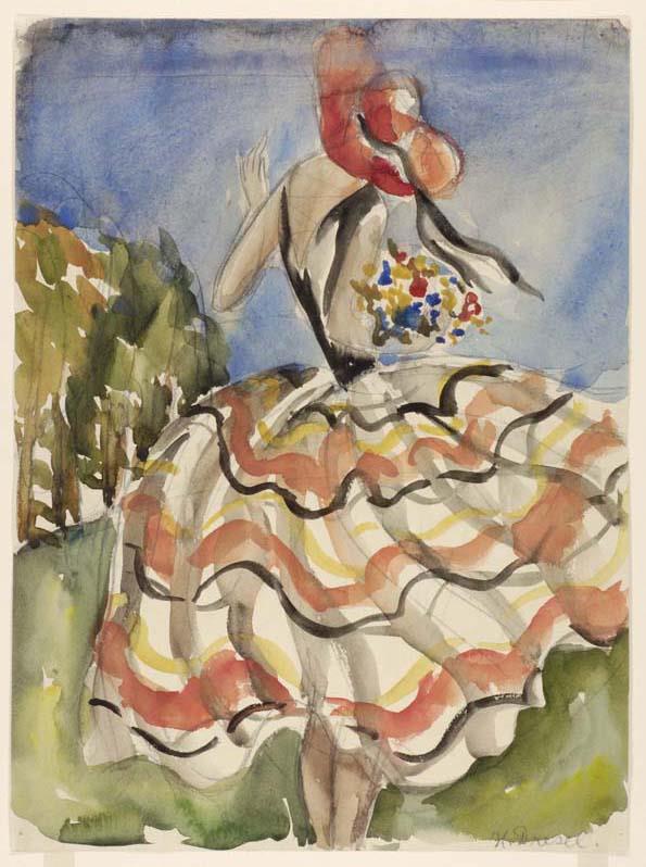 Frau in Sommerkleid