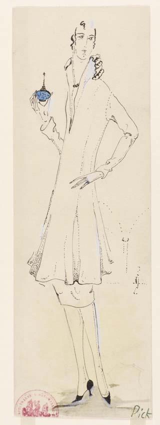 Frau in Kleid
