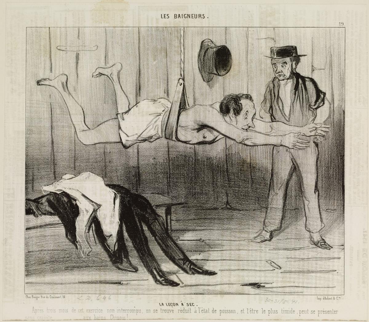 La leçon à sec (Der Trockenschwimmer). Nr. 19 aus: Les Baigneurs