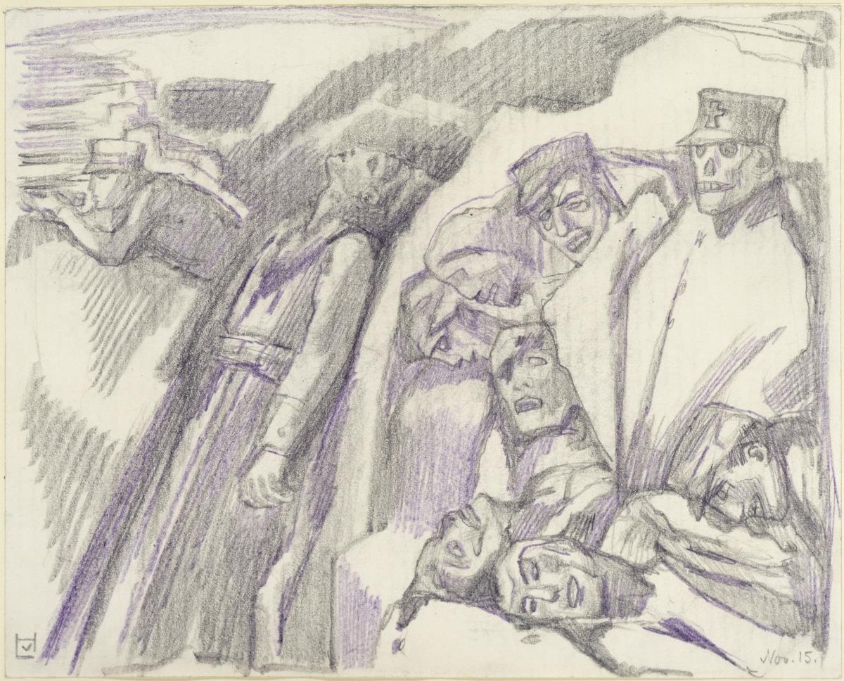 Soldaten im Schützengraben