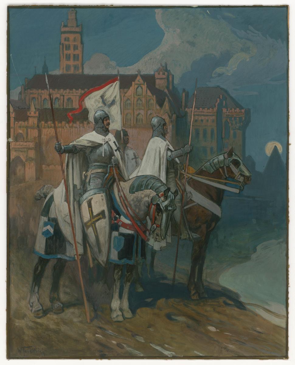 Ordensritter vor der Marienburg