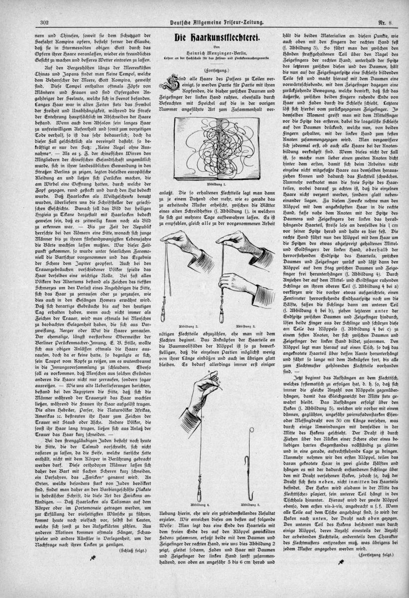 Deutsche Allgemeine Friseur-Zeitung: Die Haarkunstflechterei