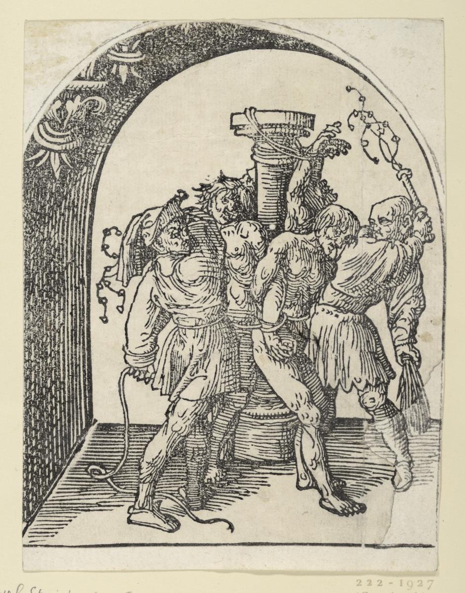 Geisselung Christi, aus der Umrahmung  von Hollstein 72