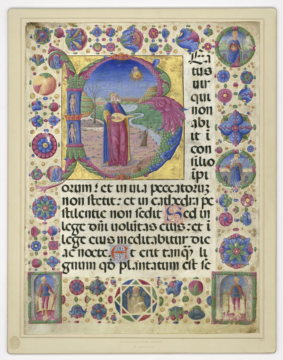 Initiale B mit dem Christus- und dem Johannesknaben