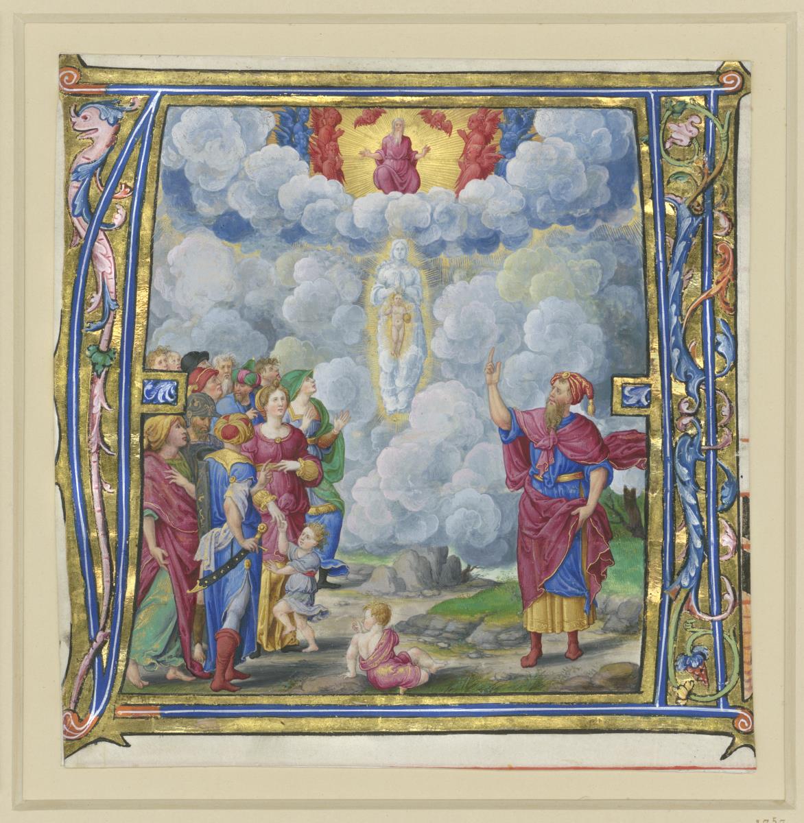 Initiale A mit der Weissagung des Jesaias über das Erscheinen Christi
