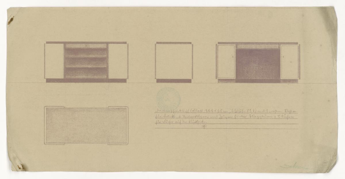 Damenschreibtisch (Möbelentwürfe, Schreibtische)