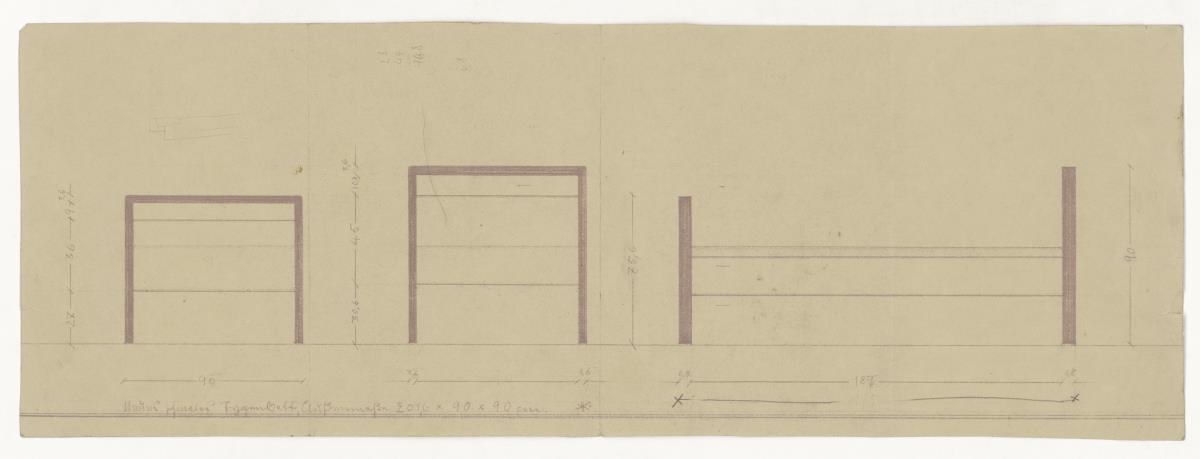 Neues schmales Typenbett (Möbelentwürfe, Betten)
