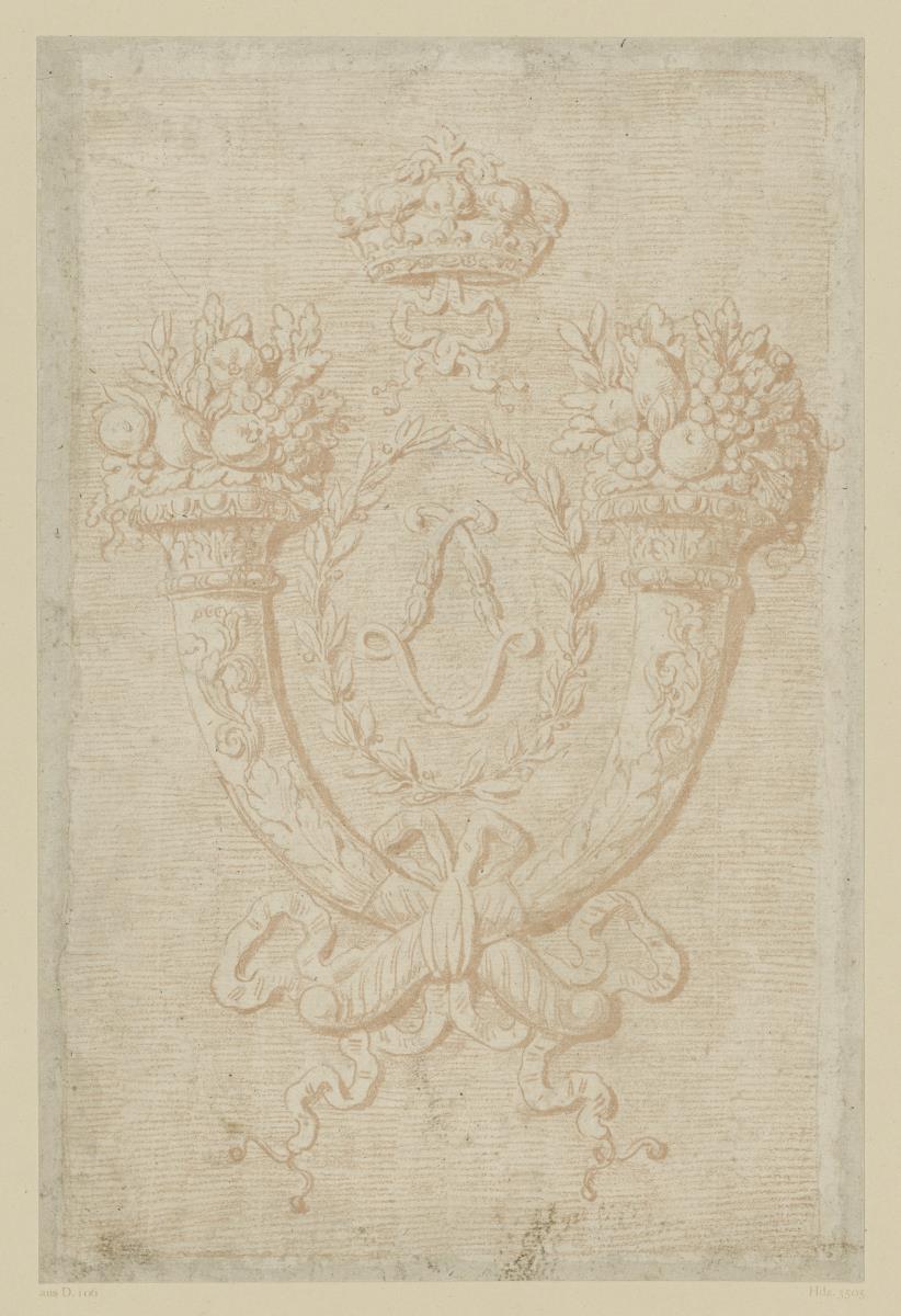 Hochfüllung mit Füllhörnern, Krone