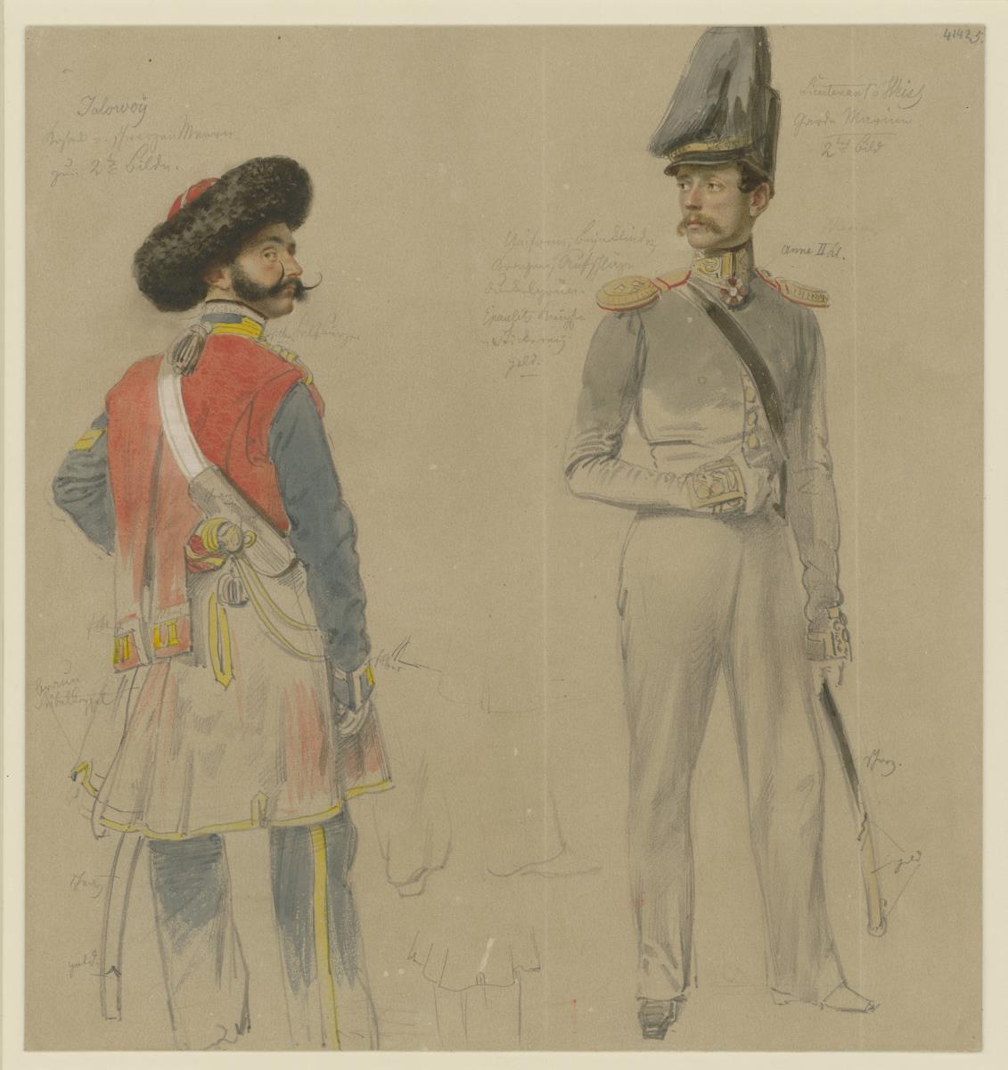 Jalowoi, Kosak und von Weiss, Garde-Leutnant der Marine