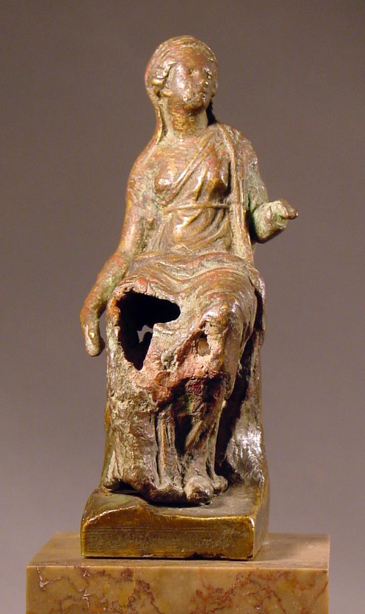 Statuette einer sitzenden Göttin