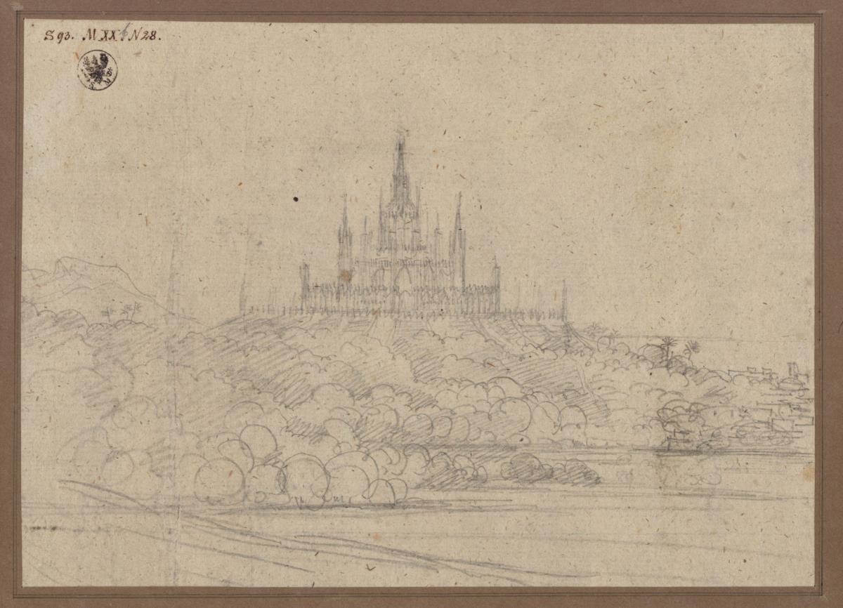 Entwurf zu einem Denkmalsdom mit Mittelturm