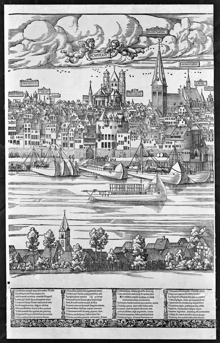 Ansicht der Stadt Köln von der Rheinseite