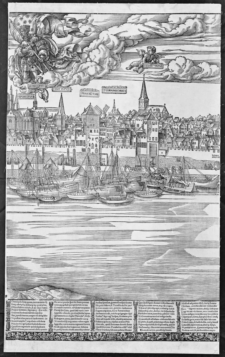 Ansicht der Stadt Köln von der Rheinseite