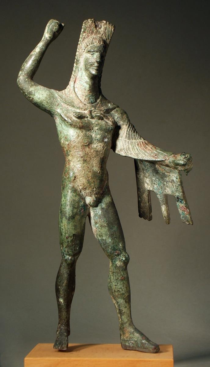 Statuette des Hercules italicus mit Löwenfell