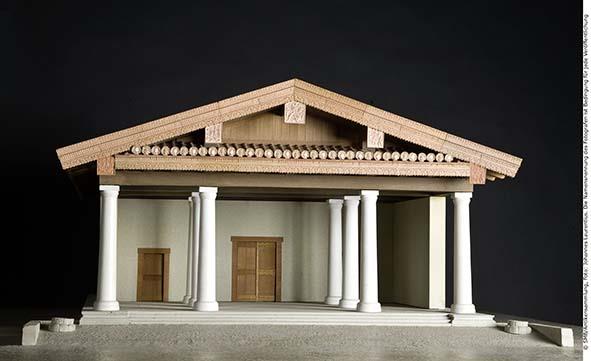 Architekturmodell eines etruskischen Tempels (Tempel Pyrgi A, um 470 v.Chr.)