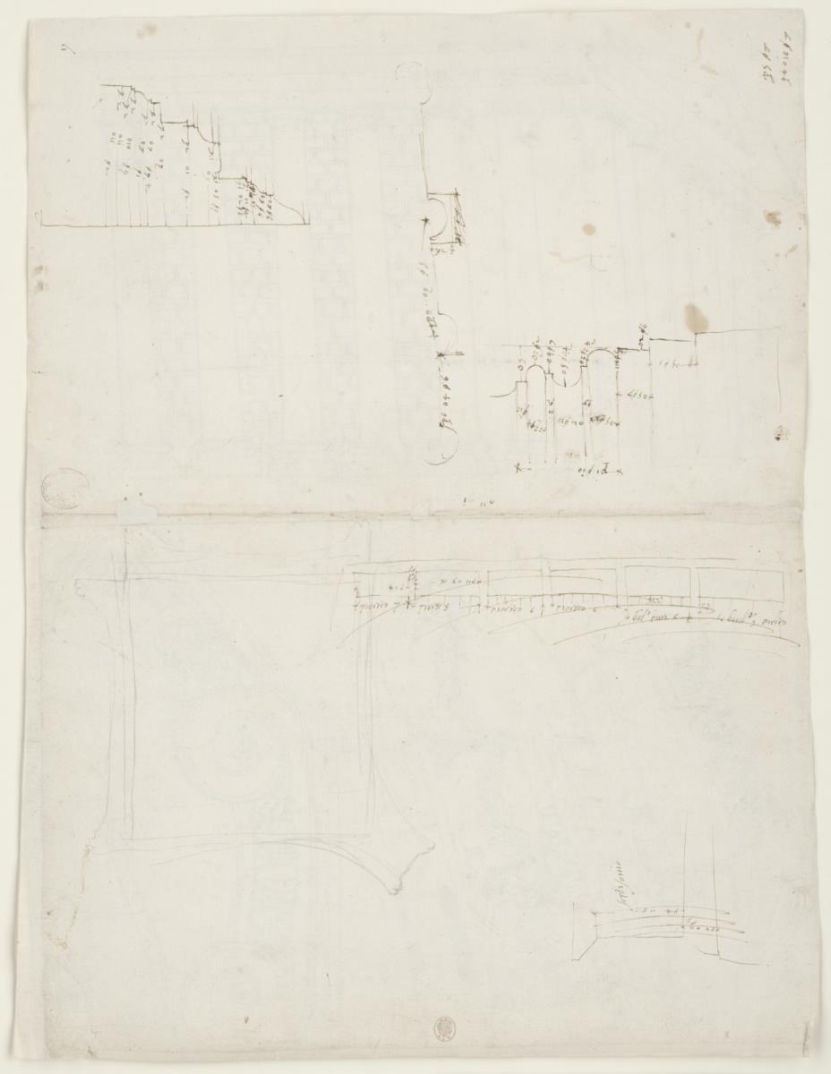 Eckansicht und Architektonische Details des Tempels der Fortuna Virilis
