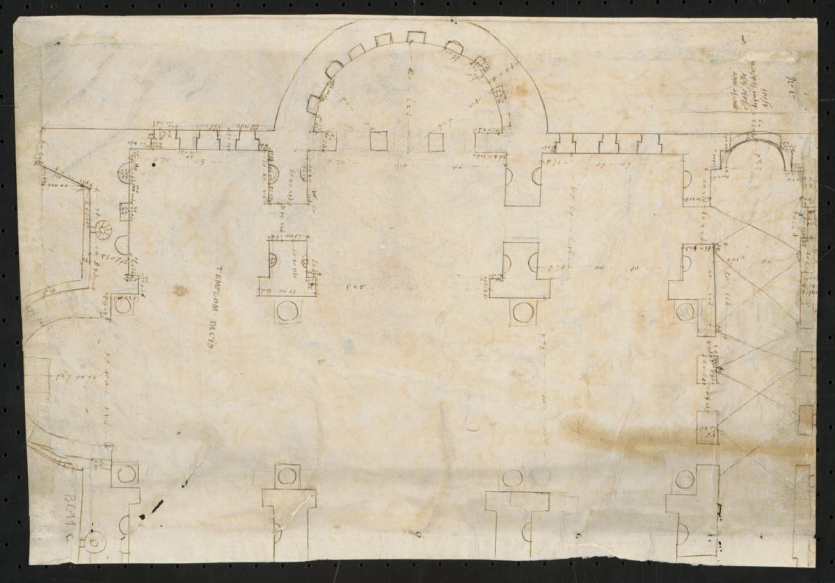 Grundriss der sogenannten Basilica des Constantin