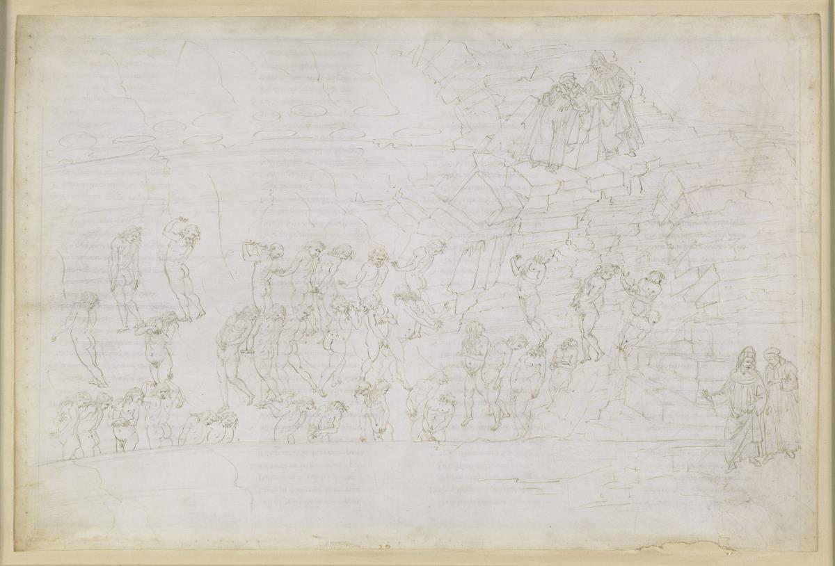 La Divina Commedia, Inferno XX. Vergil und Dante im achten Kreis der Hölle (Malebolge), 4. Bolgia: Bestrafung der Zauberer und Wahrsager; Begegnung mit Manto