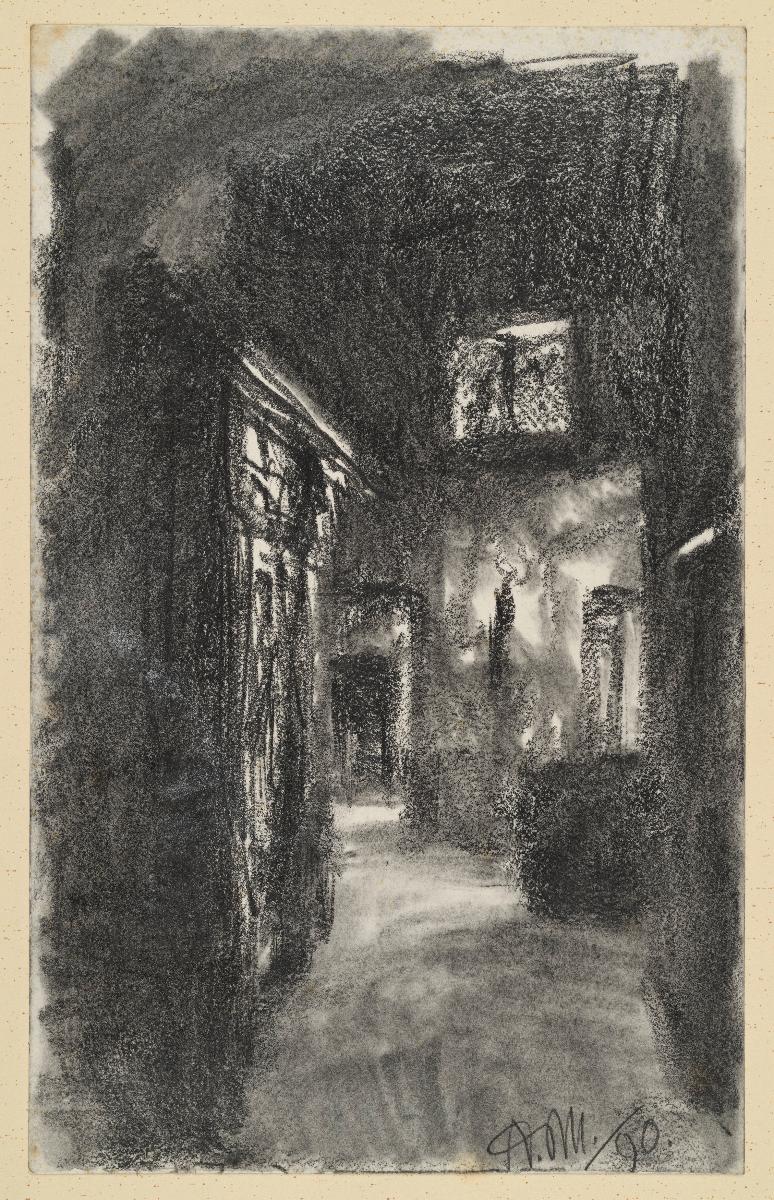 Durchgang in einem Haus bei Nacht