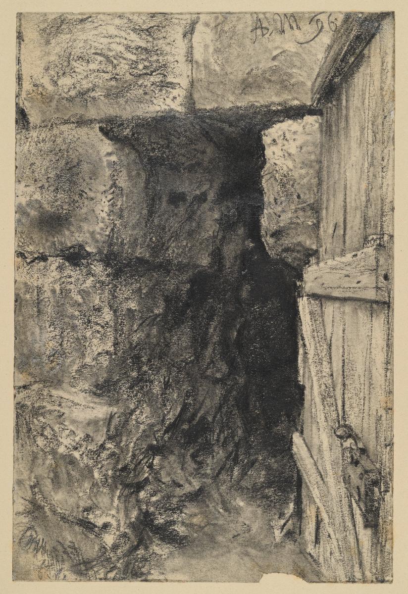 Tür zum Turm der Ruine Bodenlaube in Kissingen