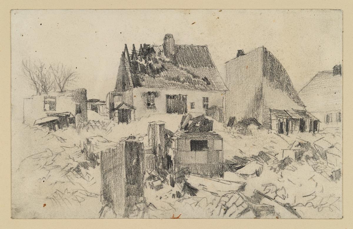 Bauernhaus nach dem Brand