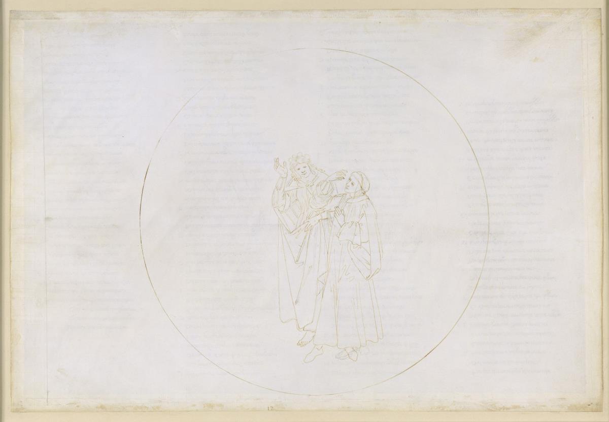 La Divina Commedia, Paradiso XII. Vierte Planetensphäre (Sonnenhimmel): Der Franziskaner Bonaventura preist das Leben und Werk des heiligen Dominikus und tadelt die Spaltung des eigenen Ordens