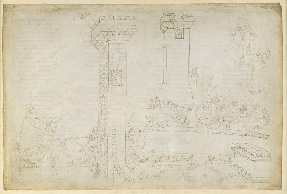 La Divina Commedia, Inferno VIII. Vergil und Dante im fünften Kreis der Hölle: Die Jähzornigen im Styx; Vor den Toren der Stadt Dis