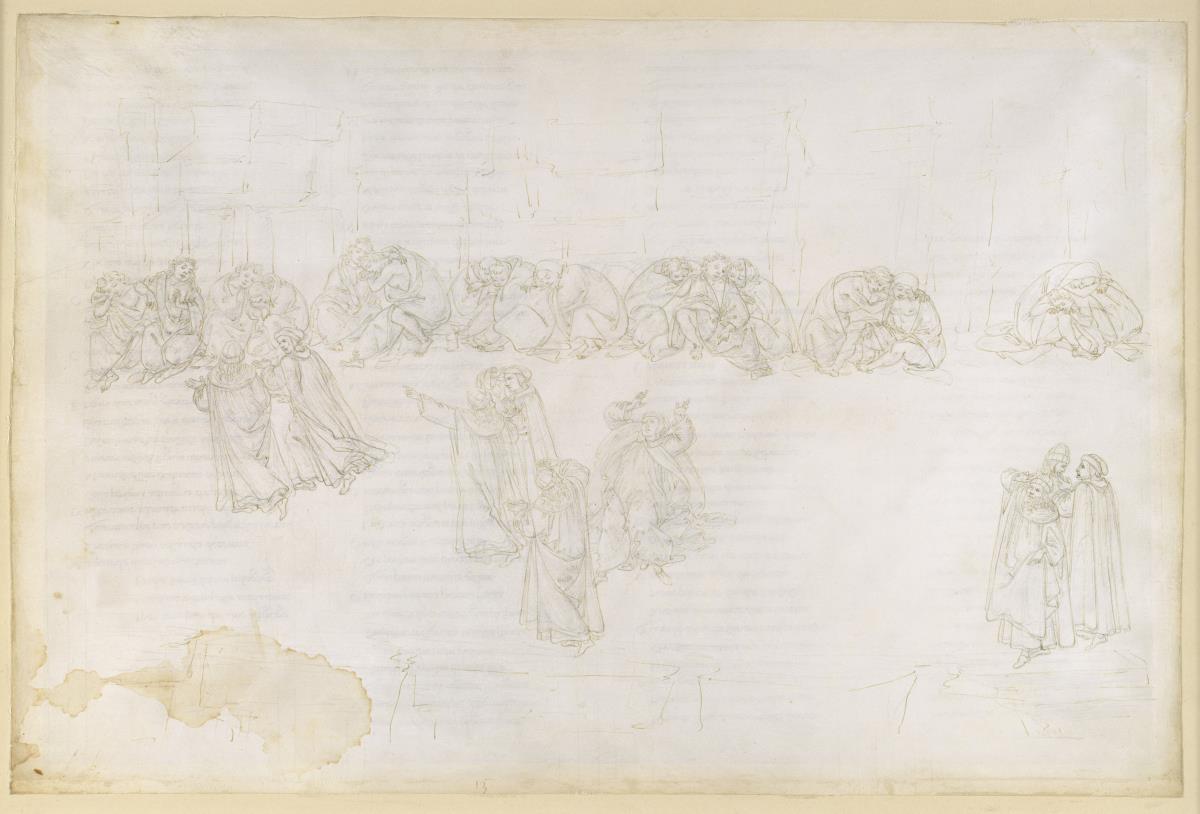 La Divina Commedia, Purgatorio XIII. Zweiter Ring des Purgatoriums: Buße für Mißgunst und Schadenfreude; Gespräch mit Sapia Salvani