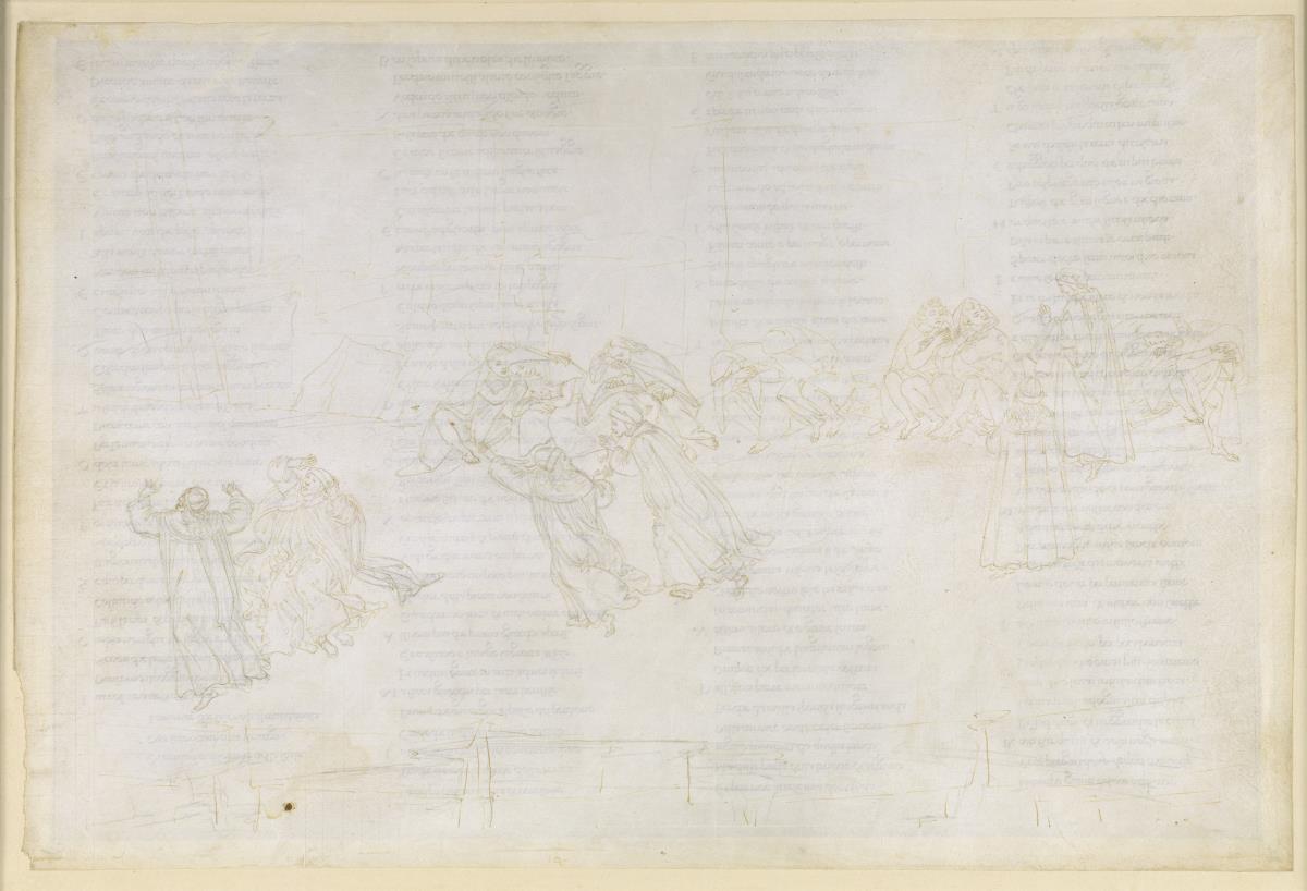 La Divina Commedia, Purgatorio XIV. Zweiter Ring des Purgatoriums: Buße für Mißgunst und Schadenfreude; Gespräch zwischen Guido del Duca und Rinieri da Calboli