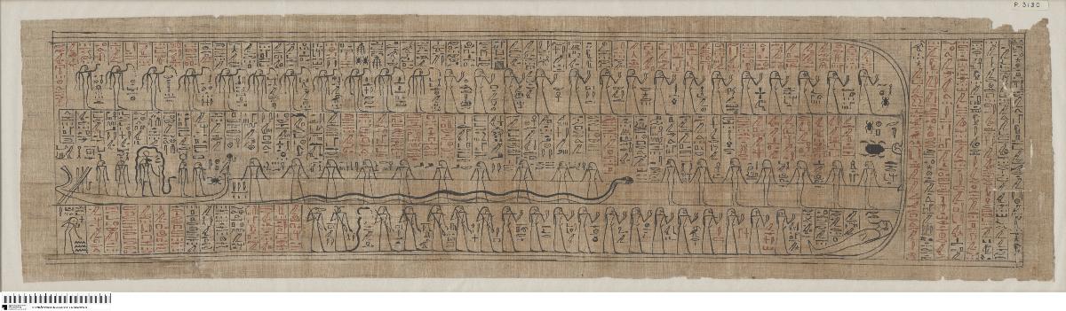 Hieroglyphischer Papyrus mit einem Auszug aus dem Amduat