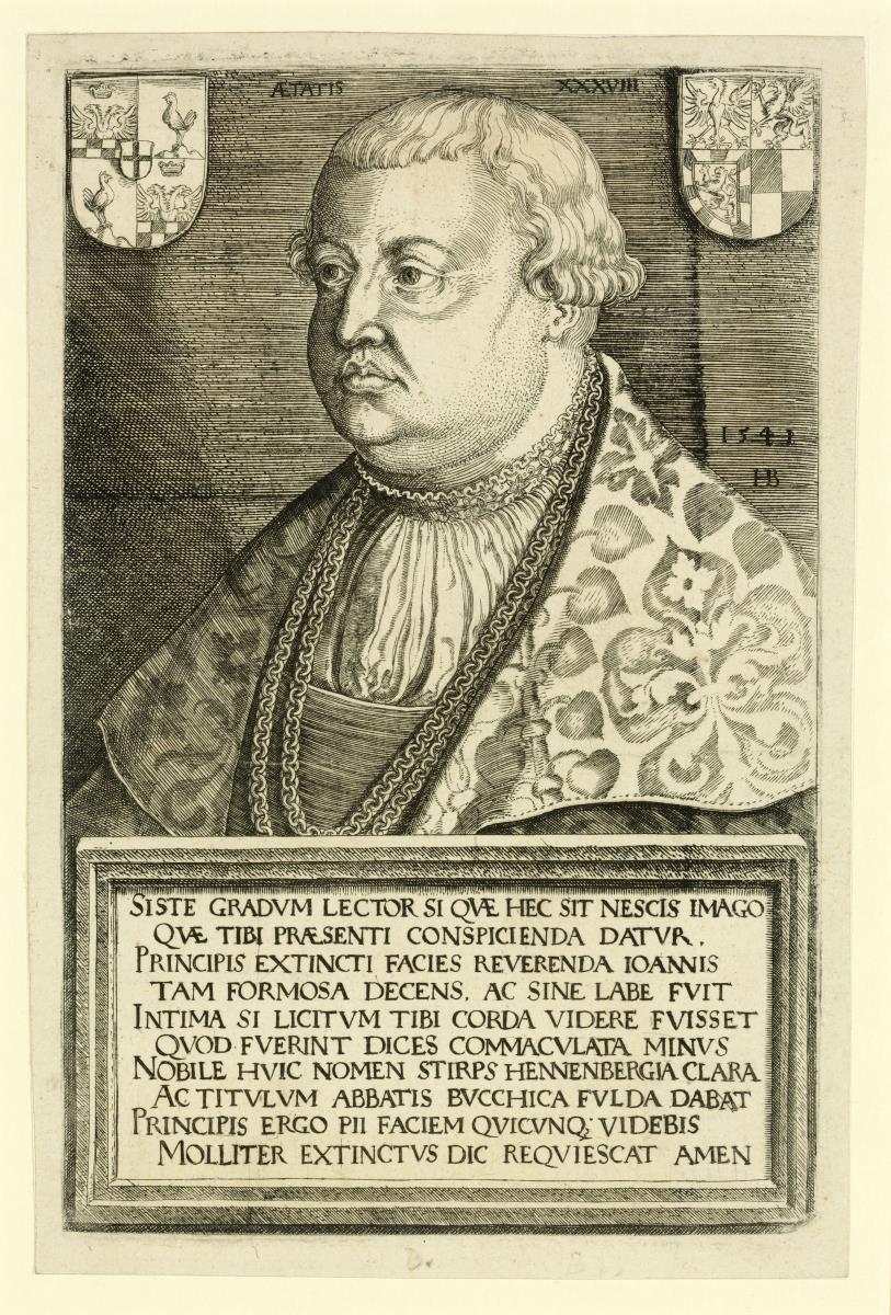 Porträt des Johann von Henneberg im Alter von 38 Jahren