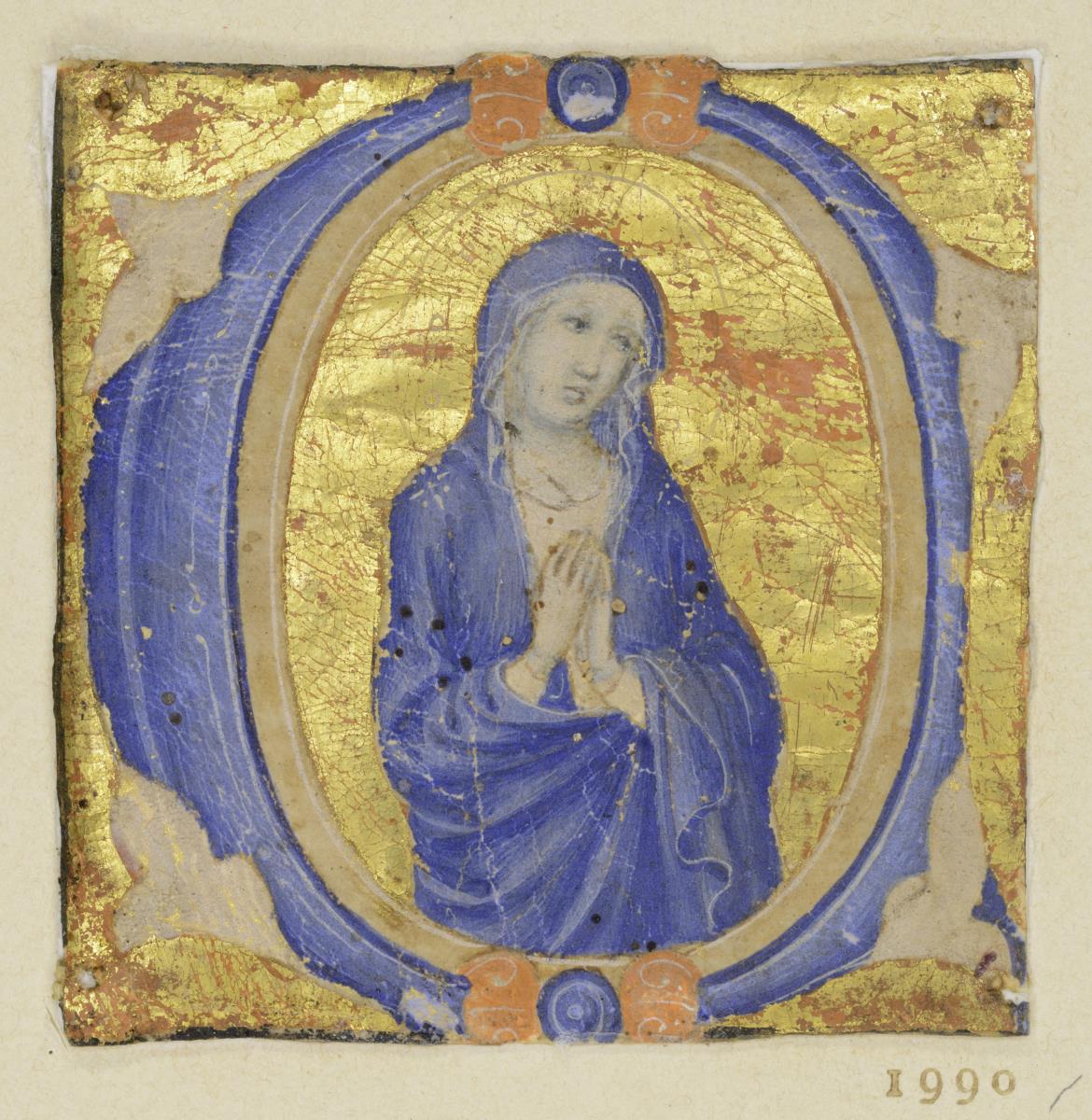 Halbfigur der betenden Madonna