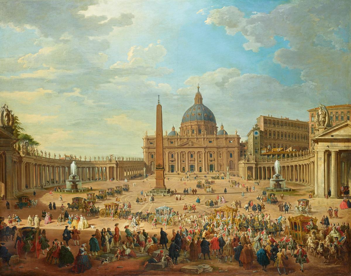 Die Ausfahrt des Duc de Choiseul auf dem Petersplatz in Rom