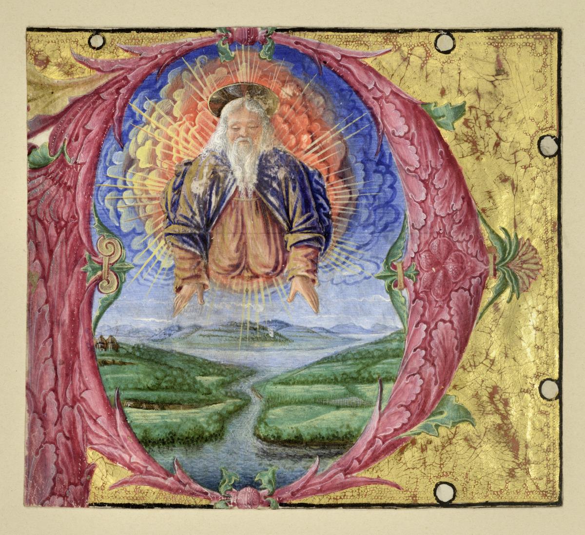 Initiale P zum 107. Psalm