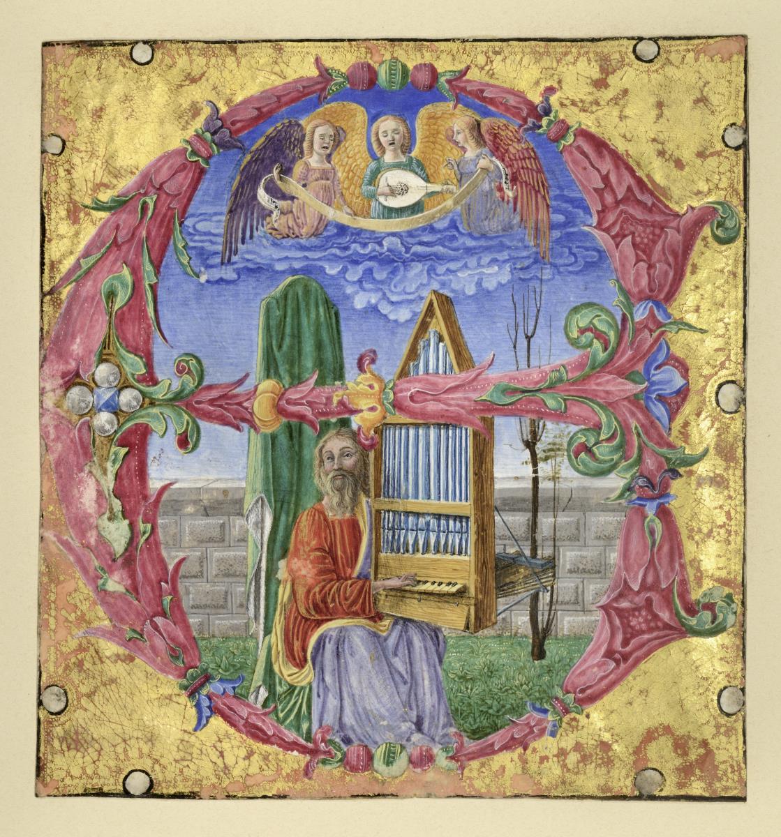 Initiale E zum 32. Psalm