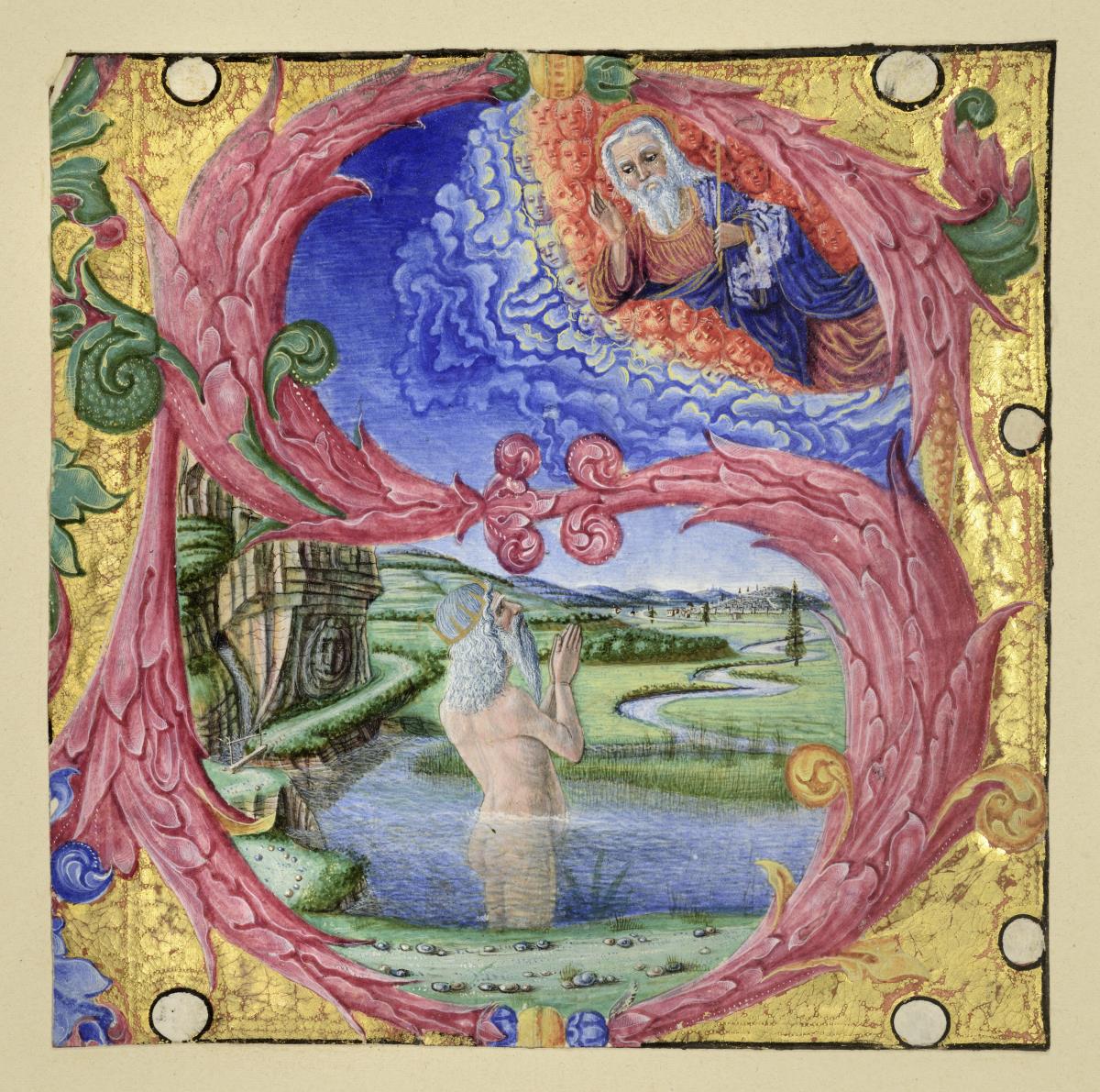 Initiale S zum 68. Psalm