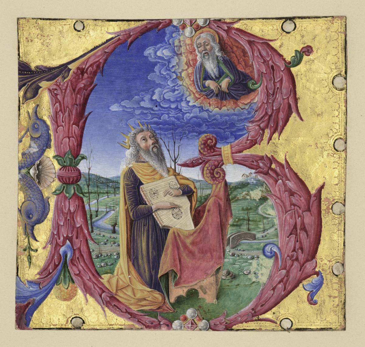 Initiale B zum 1. Psalm