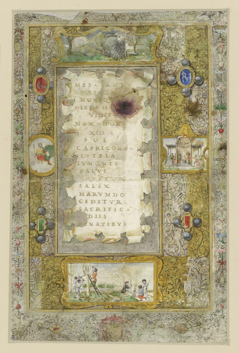 erstes Blatt aus einer epigraphischen Prachthandschrift