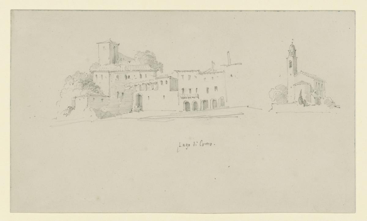 Largo di como, Villen und Kirche am Comer See