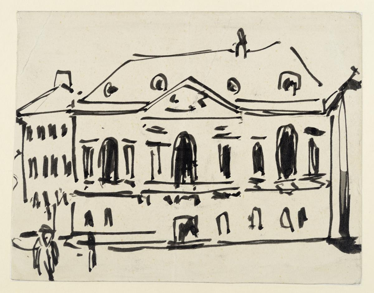 Das Kurländer Palais am Zeughausplatz in Dresden