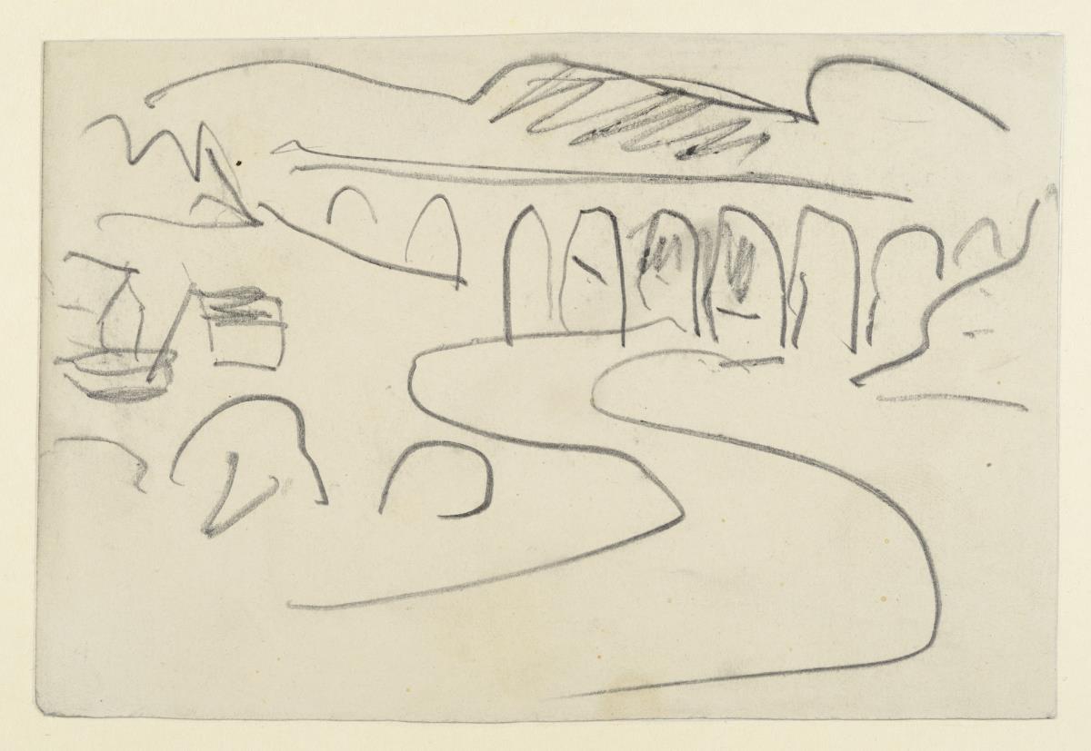 Landschaft mit Viadukt