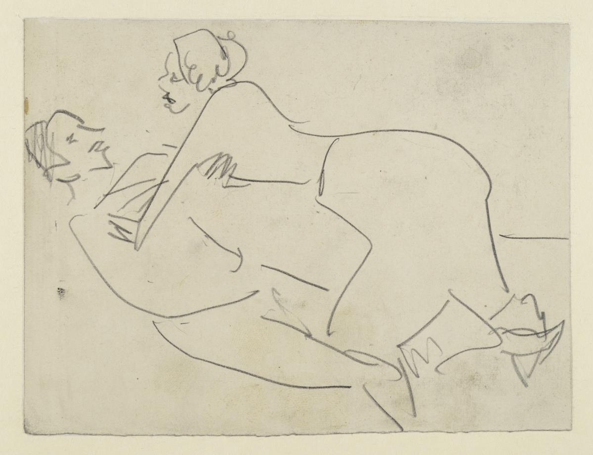 Liegendes Paar (Erich Heckel mit Freundin Sidi?)