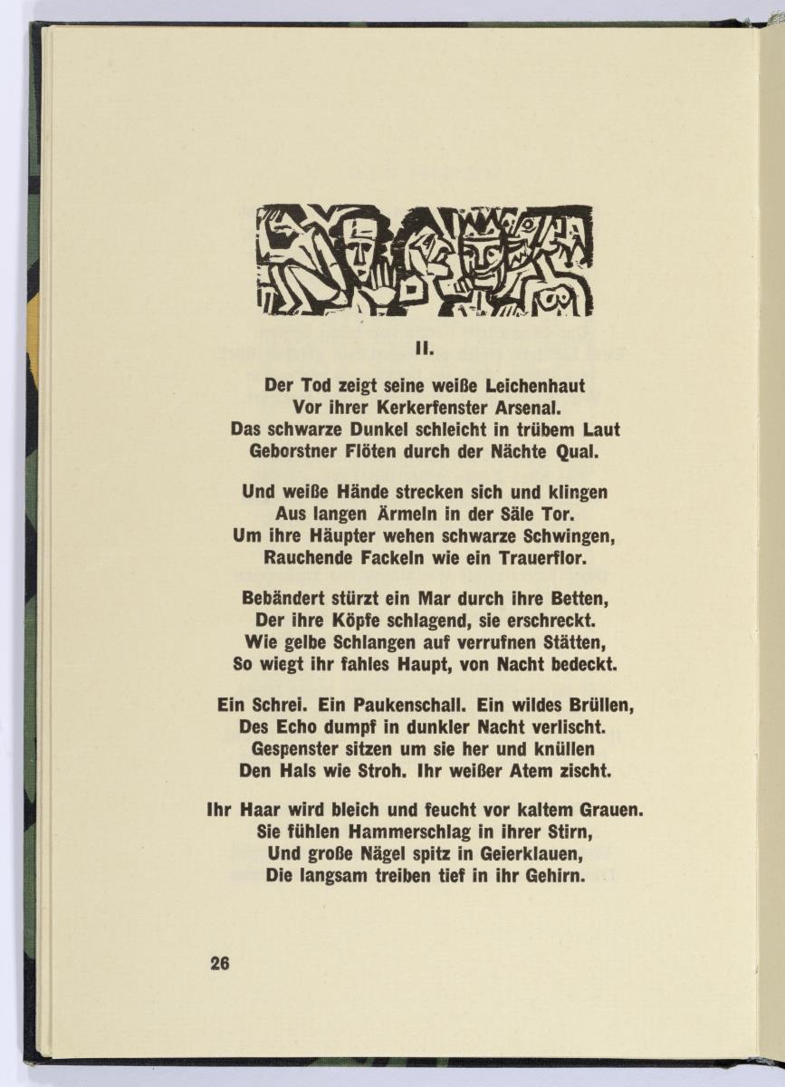 "Die Irren II". Georg Heym, Umbra Vitae, München 1924, S. 26.