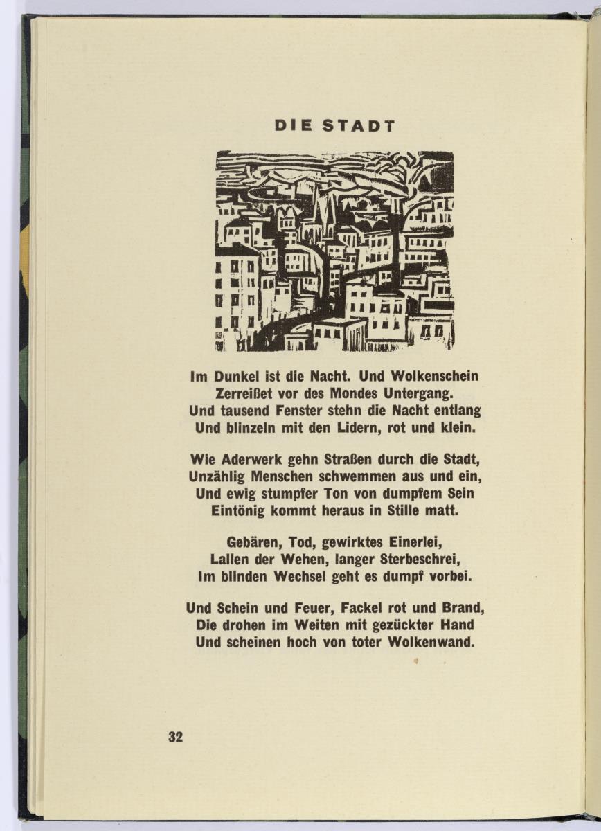"Die Stadt". Georg Heym, Umbra Vitae, München 1924, S. 32.