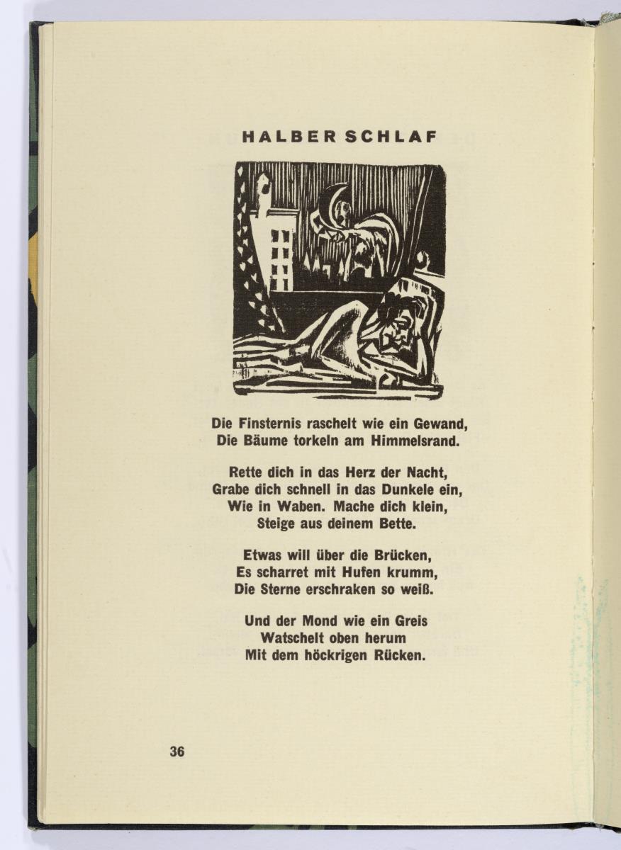 "Halber Schlaf". Georg Heym, Umbra Vitae, München 1924, S. 36.