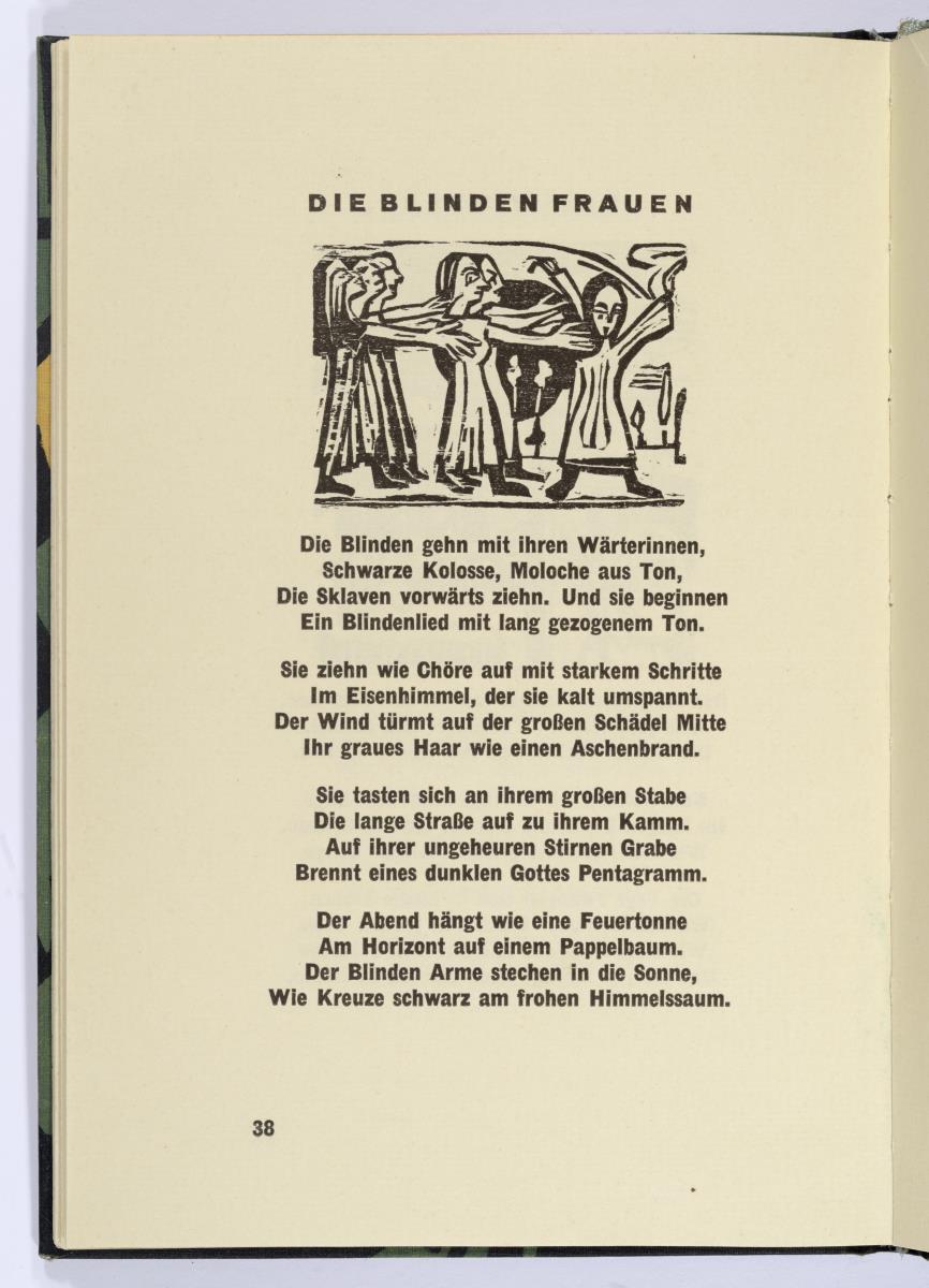 "Die blinden Frauen". Georg Heym, Umbra Vitae, München 1924, S. 38.