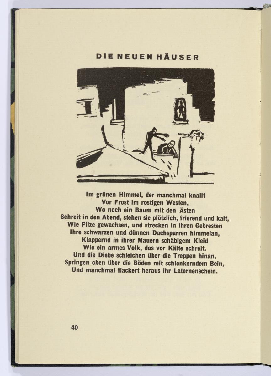 "Die neuen Häuser". Georg Heym, Umbra Vitae, München 1924, S. 40.