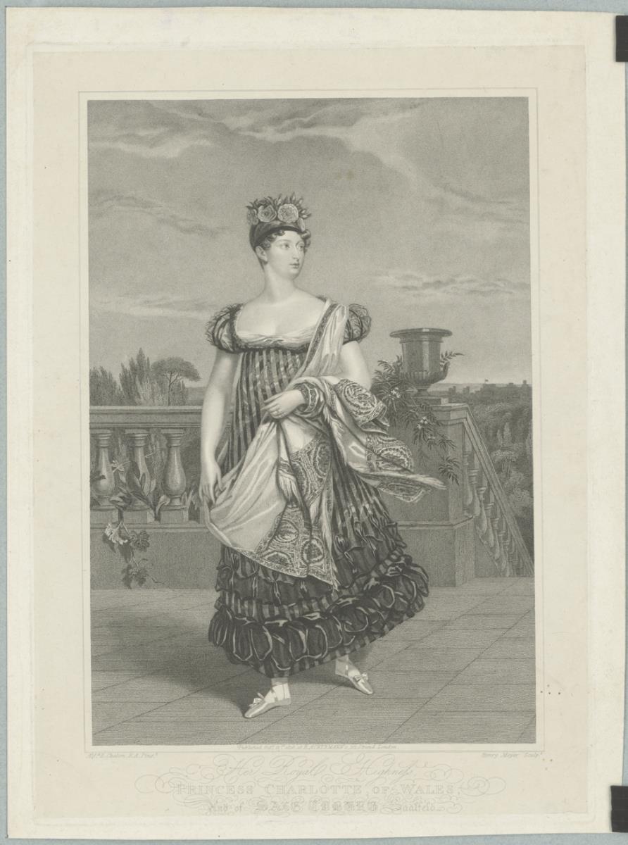 Porträt der Charlotte von Wales, Prinzessin von Sachsen-Coburg Saalfeld
