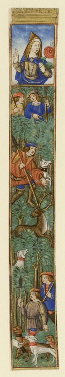 Ausschnitt aus einem gedruckten Stundenbuch. Bordüre