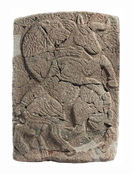 Löwe und Rind im Kampf (Orthostat)